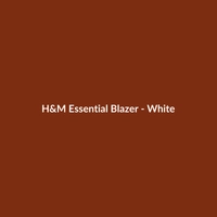 H&M Essential Blazer - White - 2