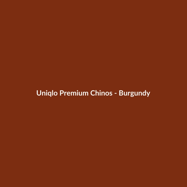 Uniqlo Premium Chinos - Burgundy - 3