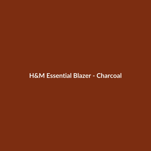 H&M Essential Blazer - Charcoal - 3