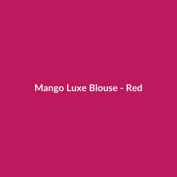 Mango Luxe Blouse - Red - 3