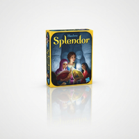 Hasbro Splendor board game box with gem tokens and development cards
