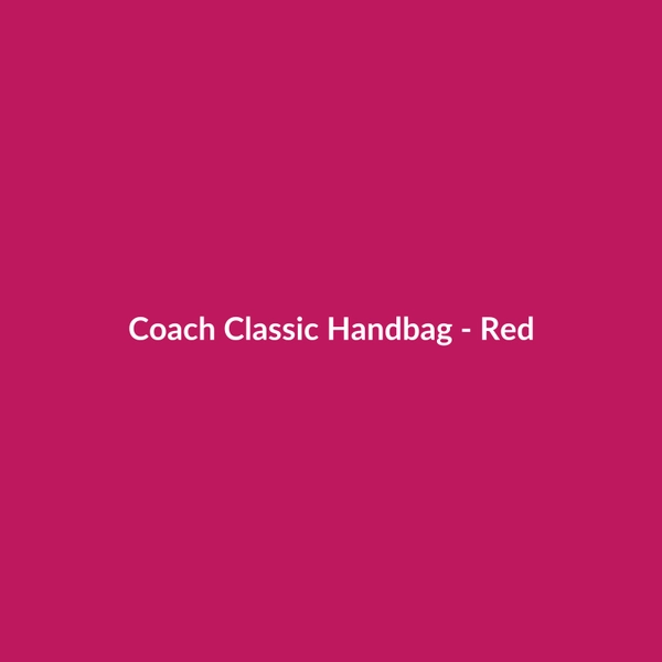 Coach Classic Handbag - Red - 3