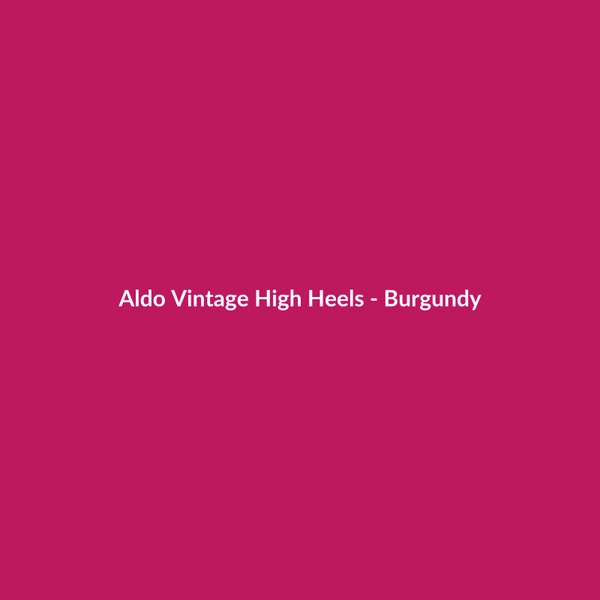Aldo Vintage High Heels - Burgundy - 3