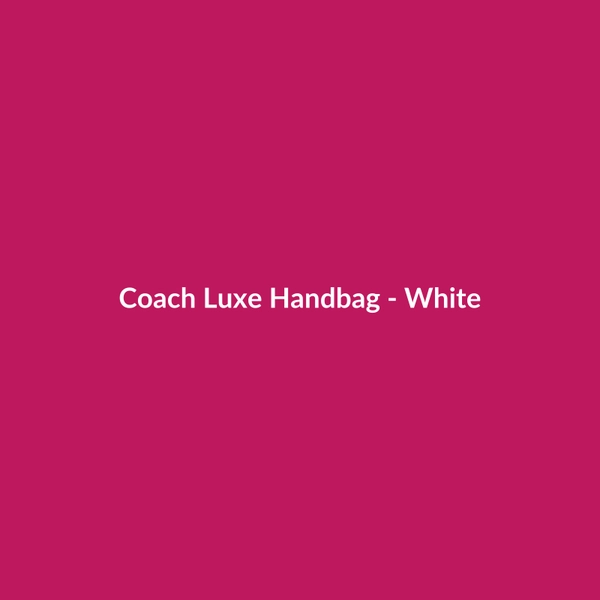 Coach Luxe Handbag - White - 3