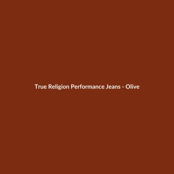 True Religion Performance Jeans - Olive - 3