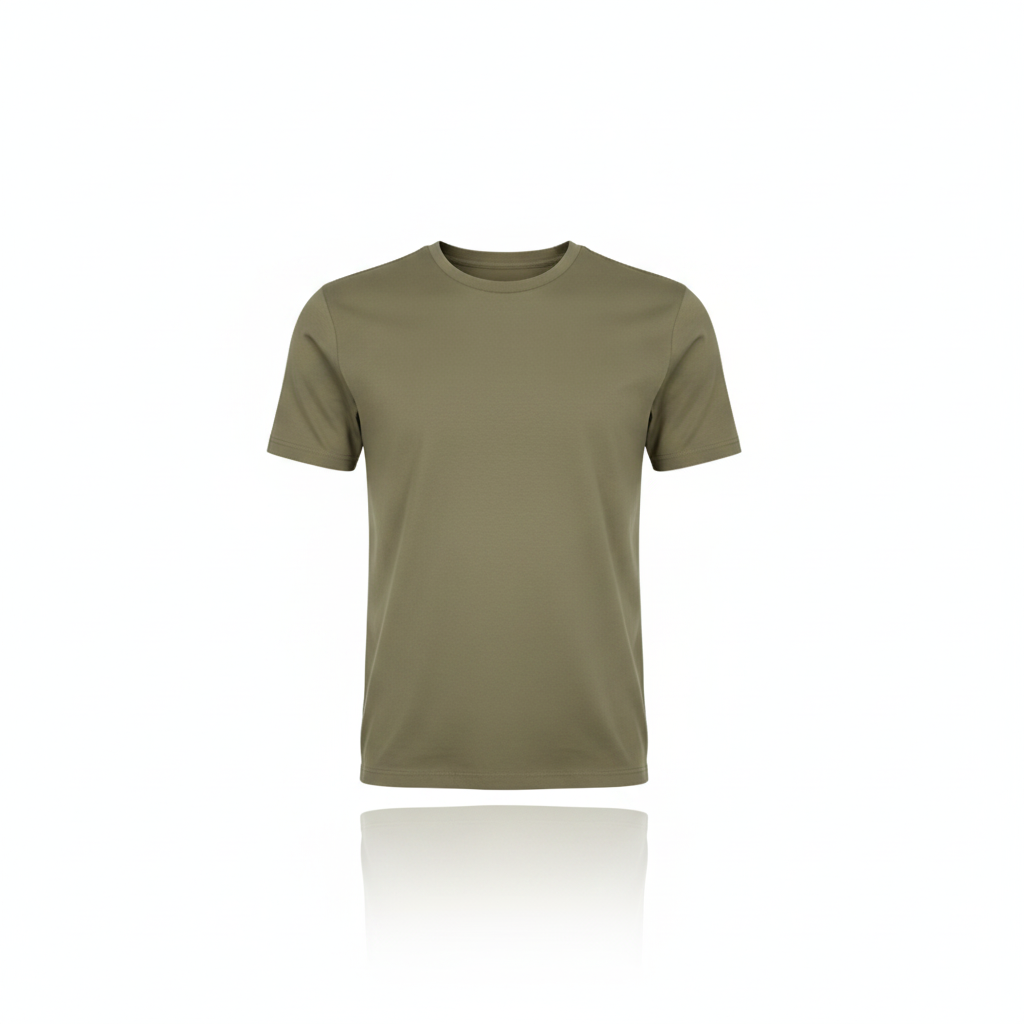 H&M Modern T-Shirt in Khaki, Men's Regular Fit Nylon Tee