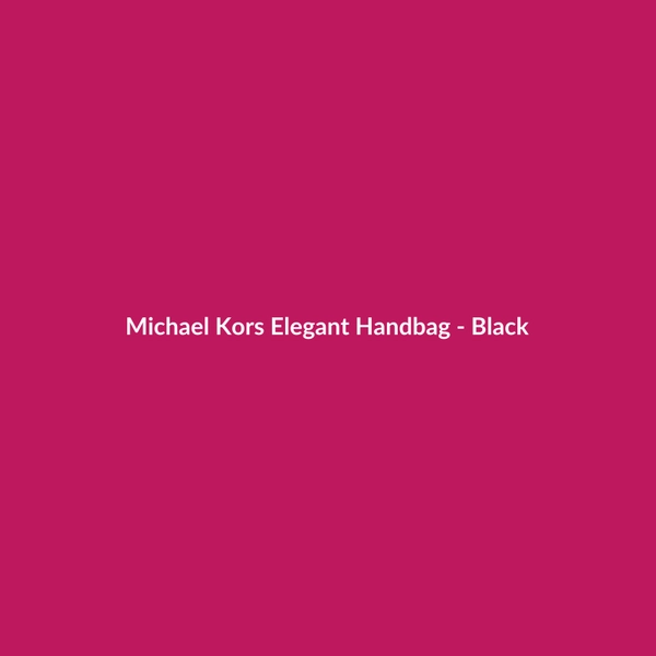Michael Kors Elegant Handbag - Black - 3