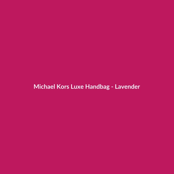 Michael Kors Luxe Handbag - Lavender - 3