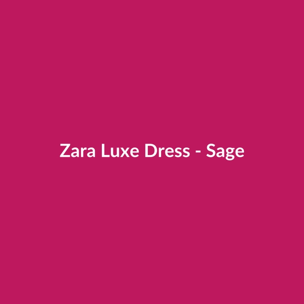 Zara Luxe Dress - Sage - 3