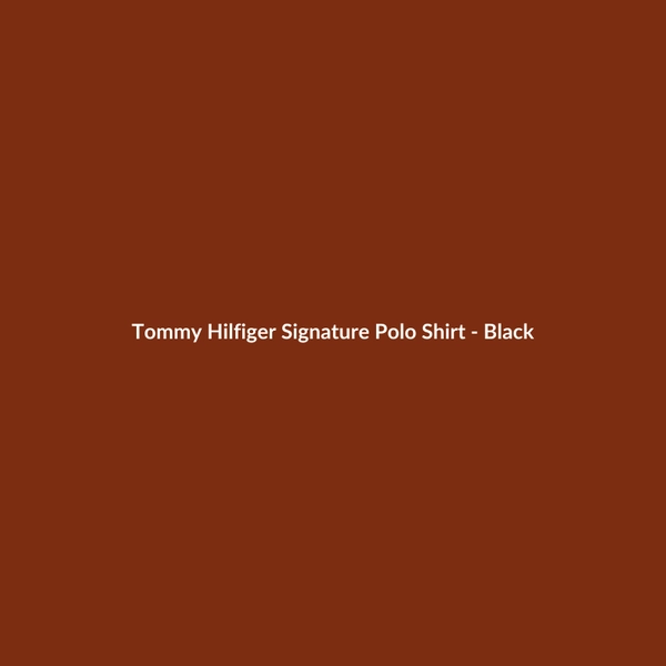 Tommy Hilfiger Signature Polo Shirt - Black - 3