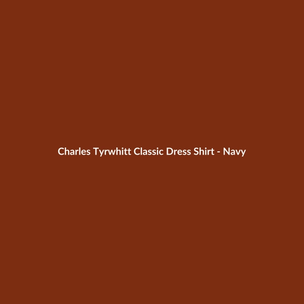 Charles Tyrwhitt Classic Dress Shirt - Navy - 3