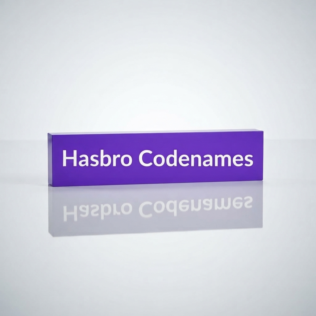 Hasbro Codenames board game with word cards and spymaster key card