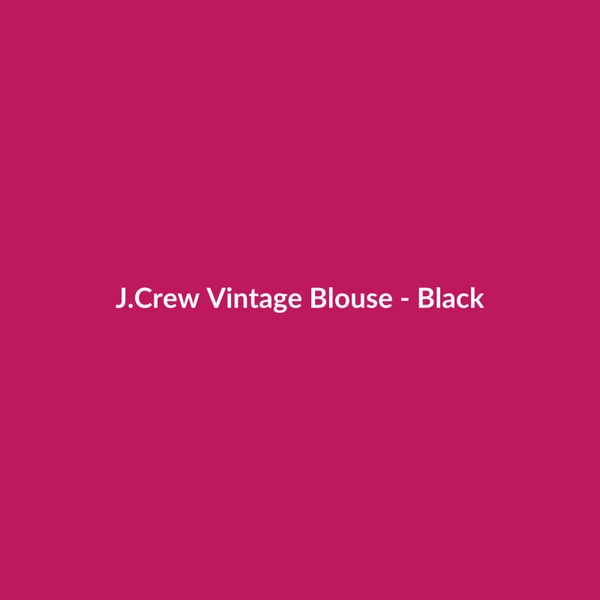 J.Crew Vintage Blouse - Black - 3