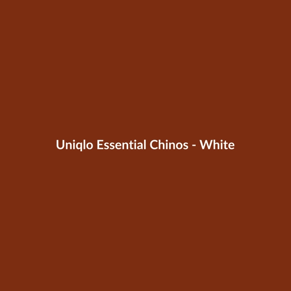 Uniqlo Essential Chinos - White - 3