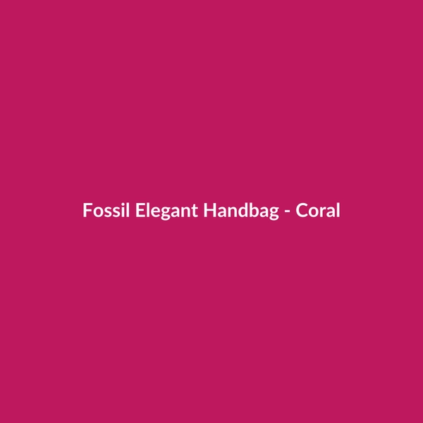 Fossil Elegant Handbag - Coral - 3