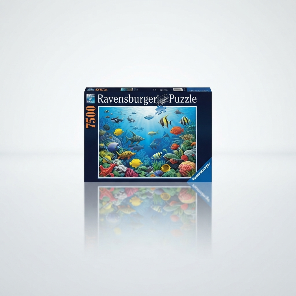 Ravensburger 750pc Underwater World 1000 piece jigsaw puzzle featuring an underwater scene