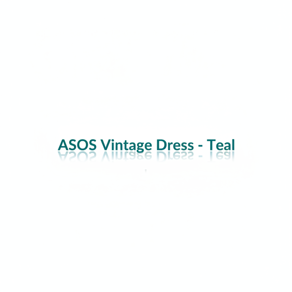 ASOS Vintage Dress in Teal, made of polyester for formal occasions, available in black and white.