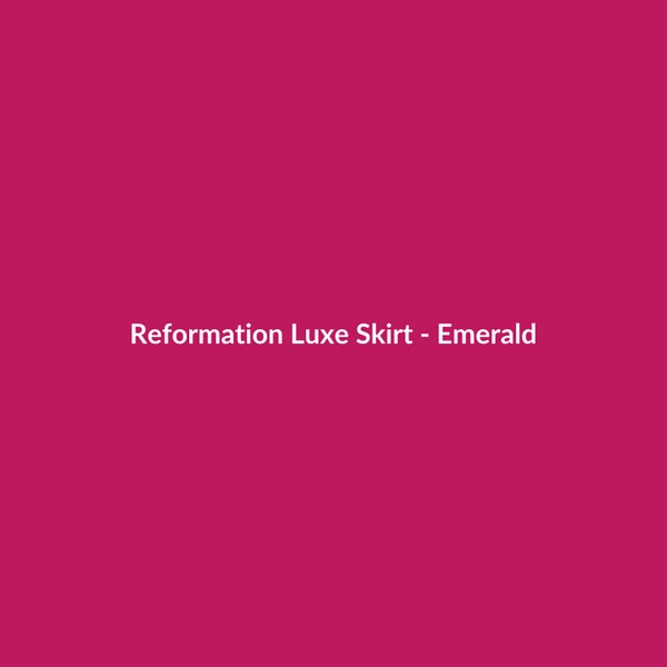 Reformation Luxe Skirt - Emerald - 3
