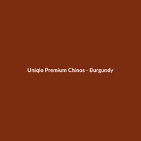 Uniqlo Premium Chinos - Burgundy - 2