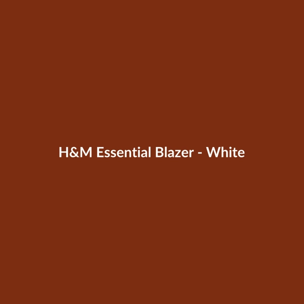 H&M Essential Blazer - White - 3