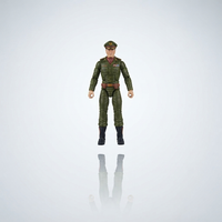 NECA GI Joe Commander wooden action figure, CPSC Certified, suitable for all ages.