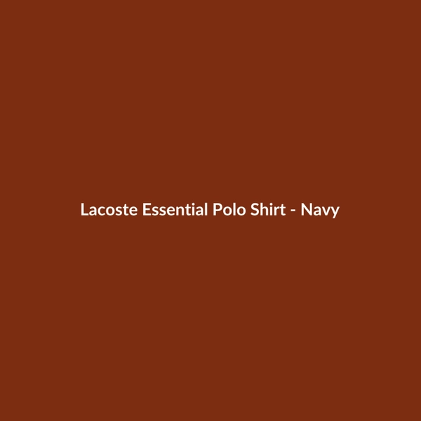 Lacoste Essential Polo Shirt - Navy - 3
