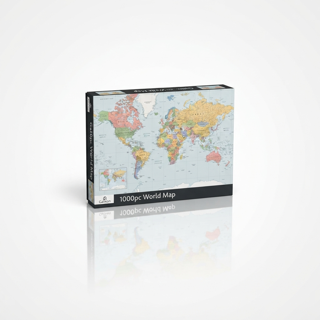 Galison 1000pc World Map 1500 piece metal puzzle