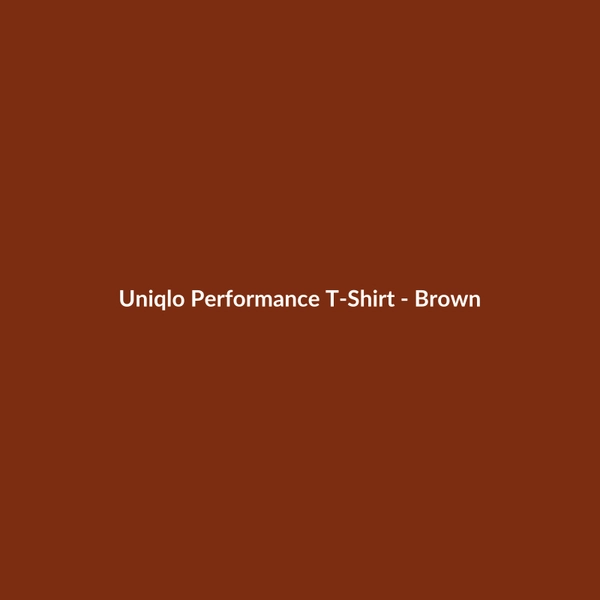 Uniqlo Performance T-Shirt - Brown - 3
