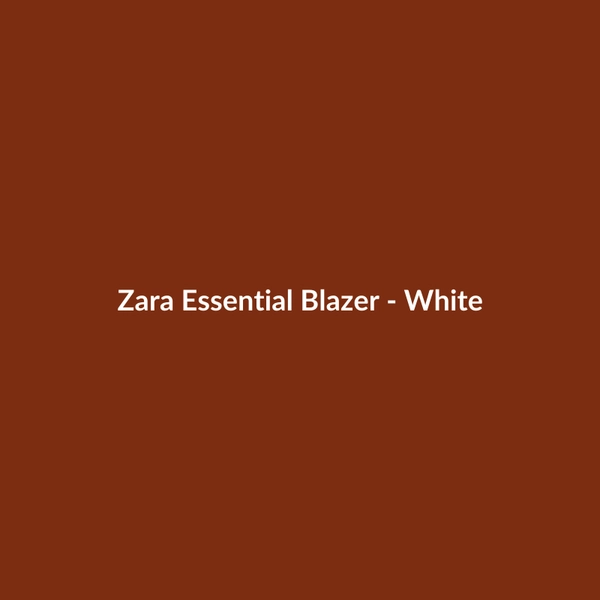 Zara Essential Blazer - White - 3
