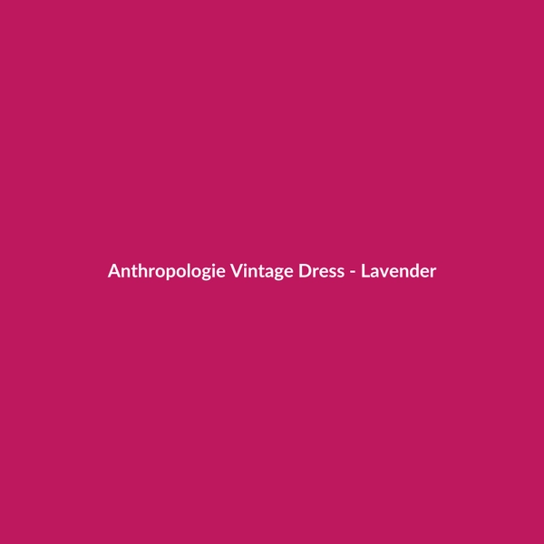 Anthropologie Vintage Dress - Lavender - 3