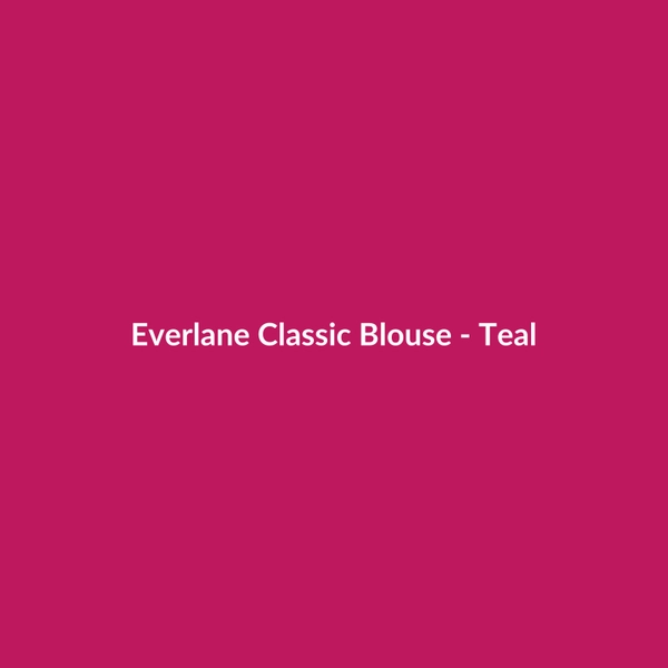 Everlane Classic Blouse - Teal - 3