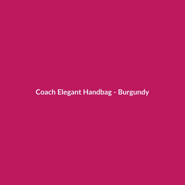 Coach Elegant Handbag - Burgundy - 3