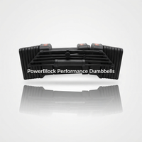 PowerBlock Performance Dumbbells in Orange, Neon Yellow, and Blue