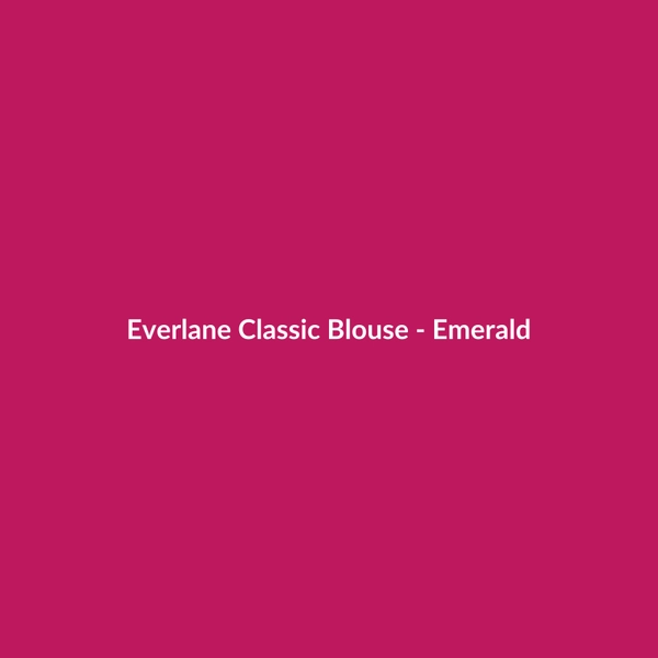 Everlane Classic Blouse - Emerald - 3