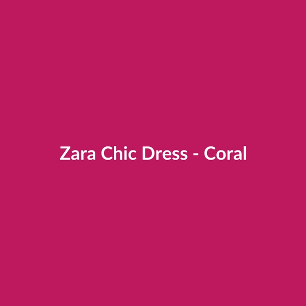 Zara Chic Dress - Coral - 3